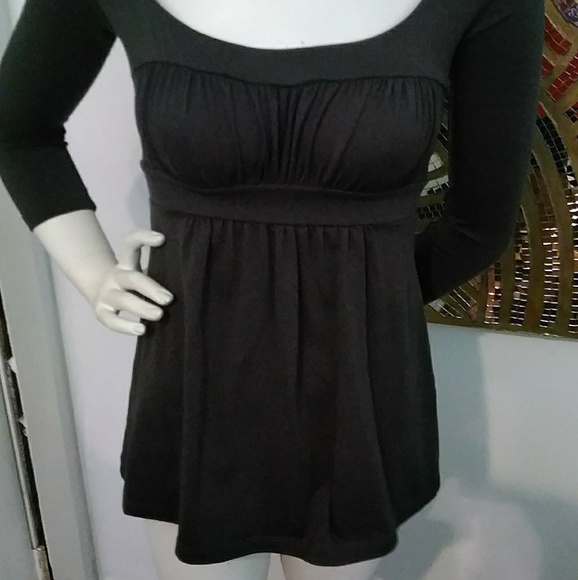 Susana Monaco Charcoal Grey Blouse S Small - Picture 5 of 5